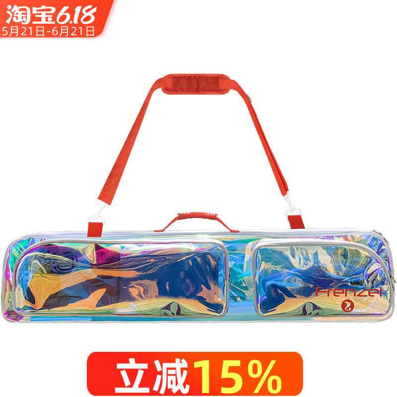 FRENZEL法兰左自由潜水长脚蹼包变色龙透明防水轻便装备脚蹼袋
