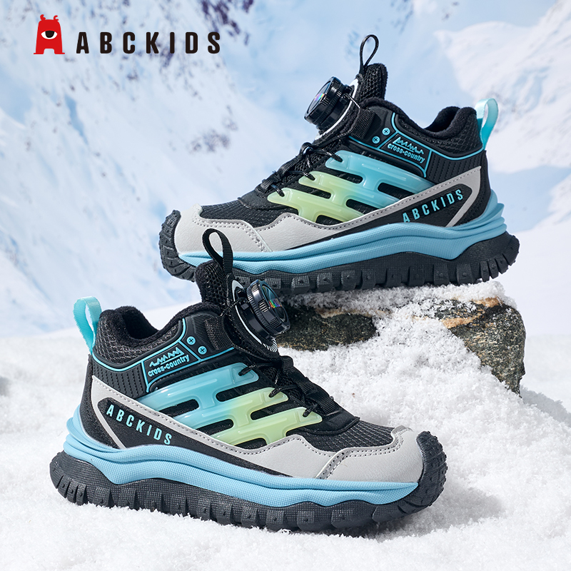 ABCKIDS童鞋男童鞋子2025冬季儿童运动鞋加绒加厚保暖二棉休闲鞋