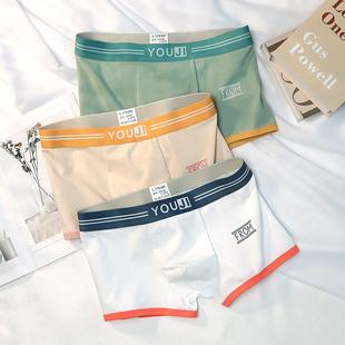 舒适棉短裤 棉纯棉青年男生透气四角内裤 潮流个性 秋冬新款 衩 四角裤