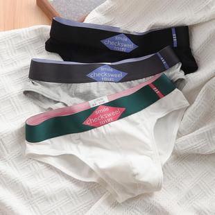 夏舒适个性 纯棉三角裤 宽松透气三角裤 头短裤 日本男士 衩3条装 内裤