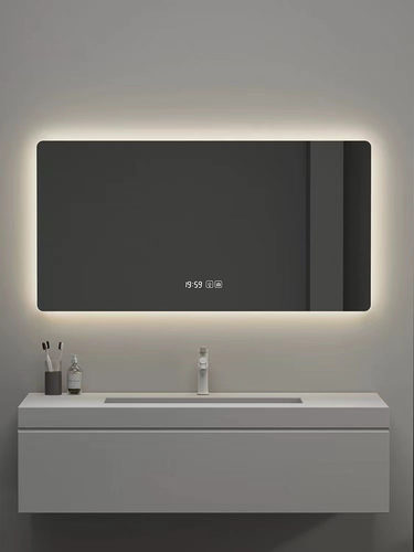 定制尺寸logo图案挂墙式浴室镜