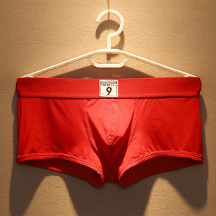 透气莫代尔四角平角短裤 本命年男士 性感低腰男款 红色2025新款 内裤