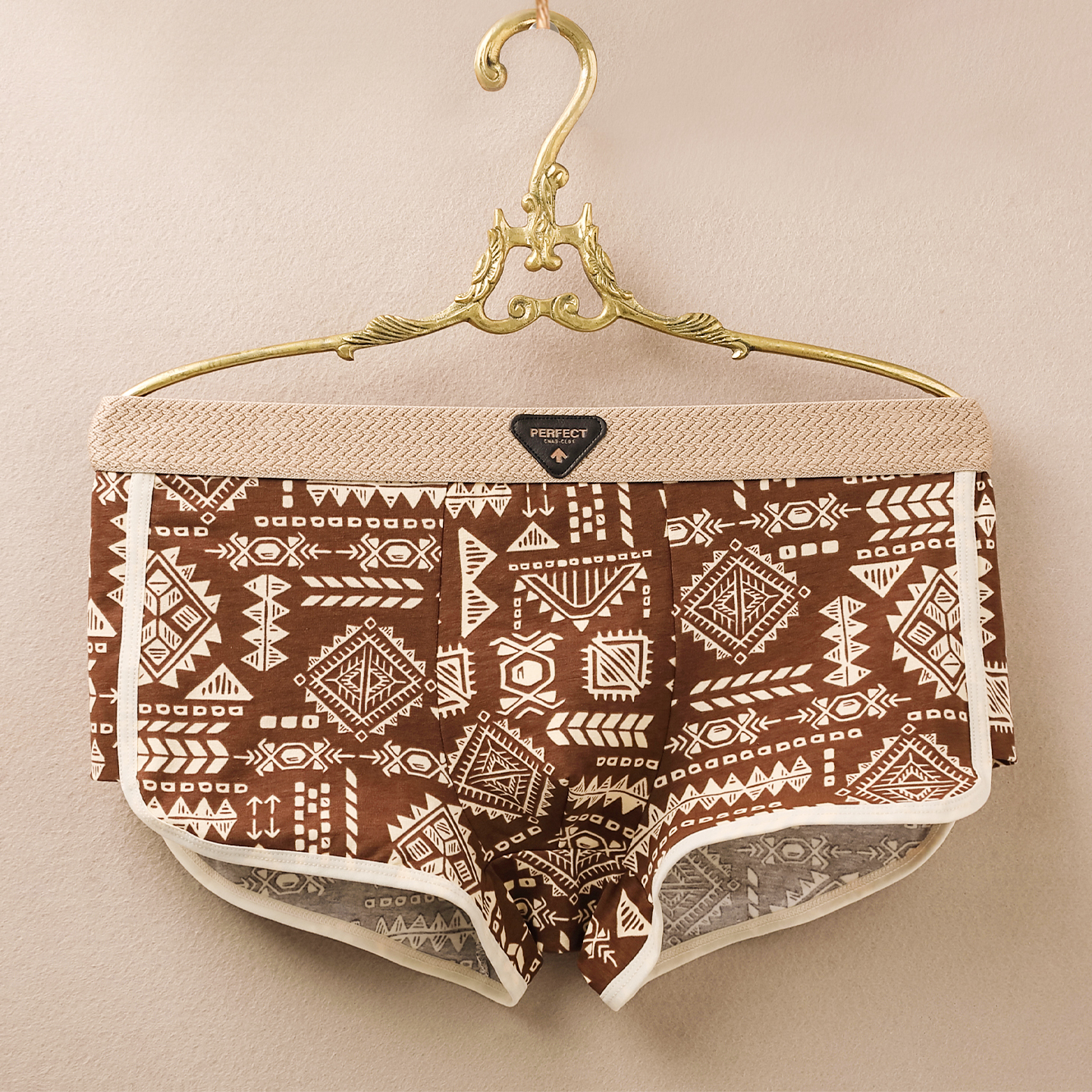 内裤男生纯棉宽松平角短裤男士低腰四角裤男款美式复古潮流阿罗裤