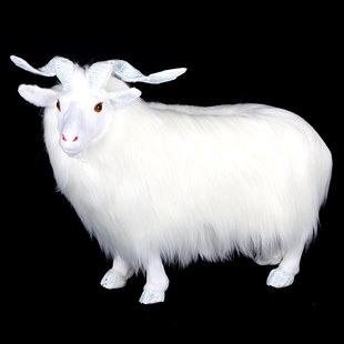 仿真山羊 民族特色仿真小动物长毛山羊内蒙古特色工艺品摆件