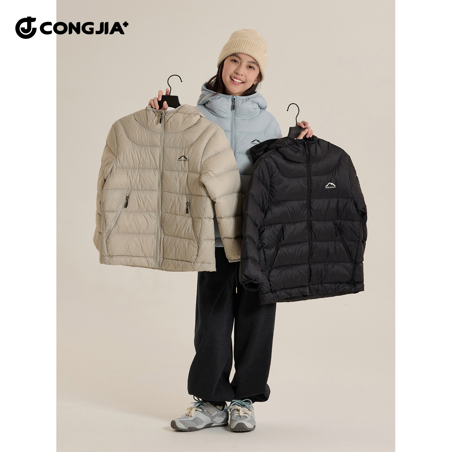 女童户外排骨羽绒服2025冬装新款儿童蓄热加厚保暖连帽休闲外套潮
