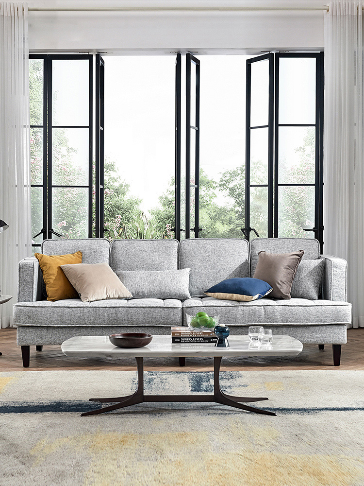Youfan Art Caron American Simple Modern Fabric Sofa Four Seats Furniture Sofa Home Living Room S-S20