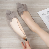 新款 平底鞋 韩版 女鞋 蝴蝶结豆豆鞋 女2019春季 百搭单鞋 一脚蹬懒人鞋