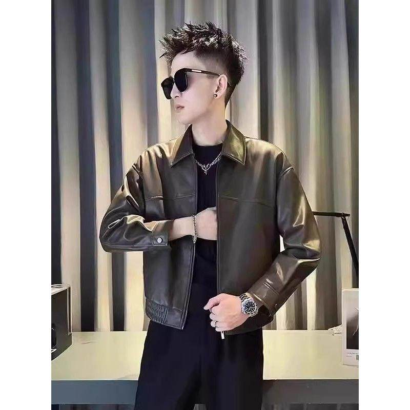 痞帅炸街皮衣男款潮流夹克短款上衣2025新款春秋装高级感潮牌外套