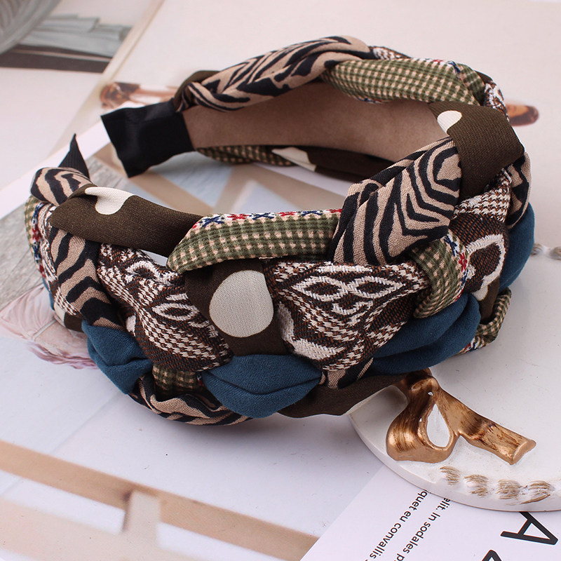 秋冬新民族风韩国编织蓬松麻花辫子宽头箍压发头饰发卡高颅顶发箍