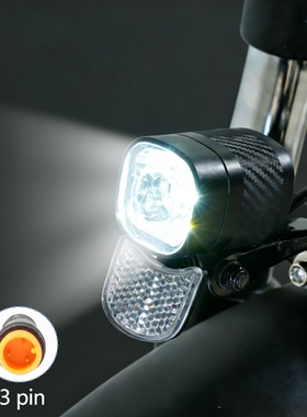 电动车车灯3针防水前灯LED夜骑骑行配件代驾车跨境配件