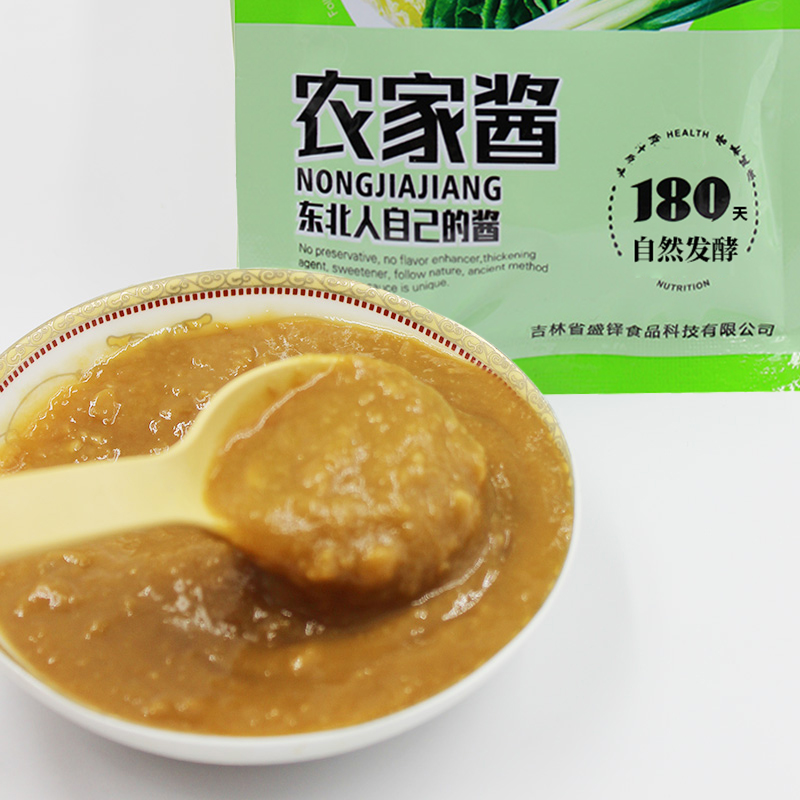 叶小铺酱东北大酱黄豆酱农家酱东北酱调味酱臭大酱黄豆发酵酱90克