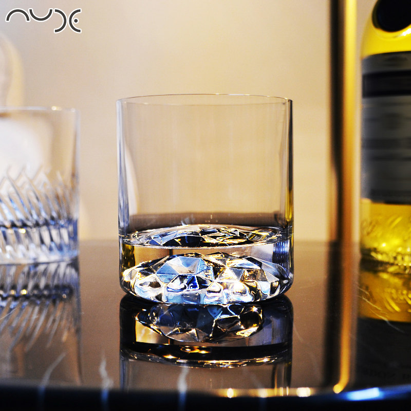 帕莎帕琦进口水晶玻璃洋酒杯水杯饮料杯威士忌杯镂空底调制酒杯子