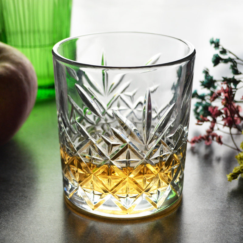 帕莎帕琦菱形图案 进口玻璃水杯茶杯饮料威士忌杯洋酒杯创意杯子