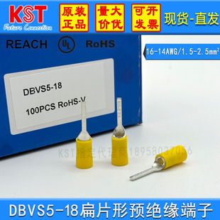 KST健和兴DBVS/DBVL/DBV0.5/1/2/5-8/9/10/11/14/18扁片形 UL认证