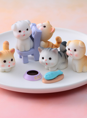 diy卡通小猫树脂奶油胶手机壳