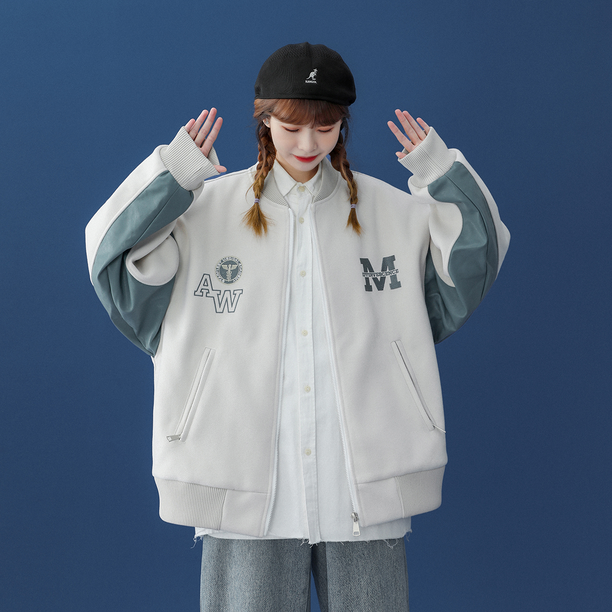 2024新款秋冬款ins中性风新款宽松外套男潮牌休闲夹克男S15-P108，男装夹克，电商A234