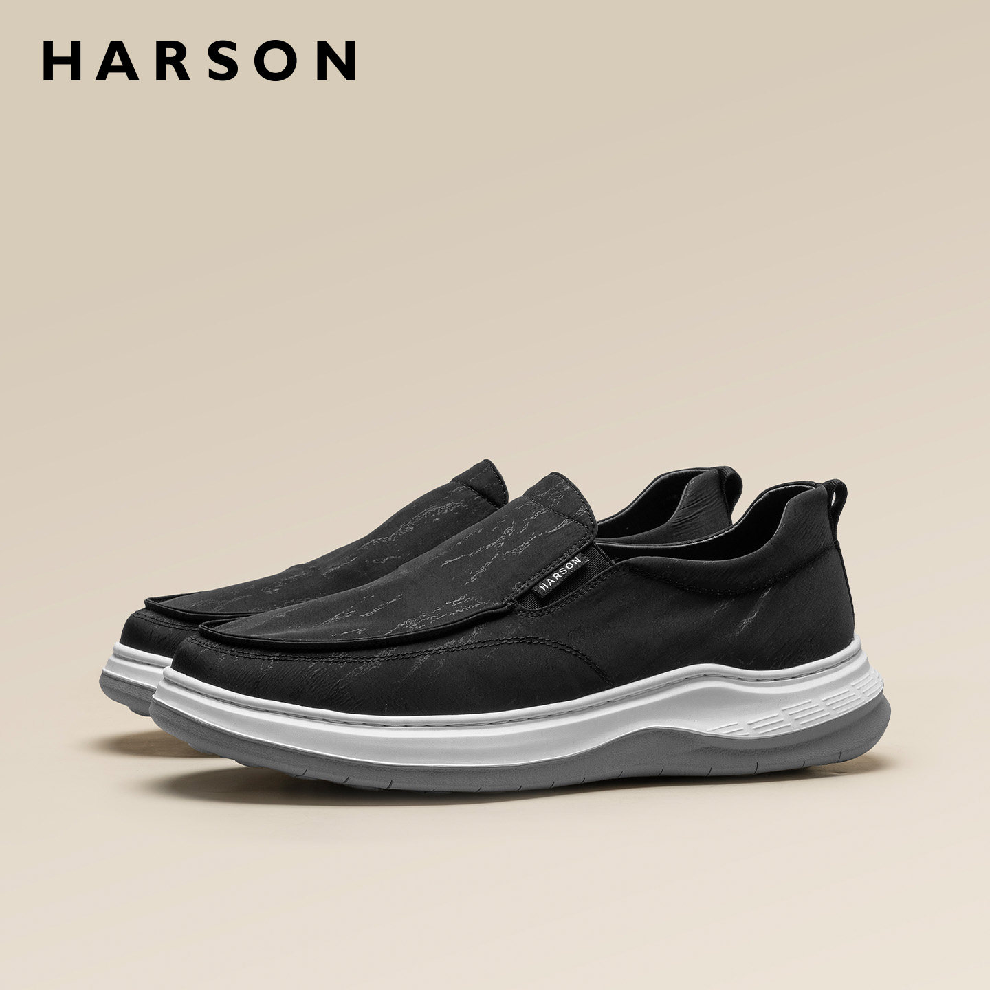 哈森男鞋2026春季新款轻便软底爸爸鞋一脚蹬运动健步鞋男士休闲鞋,流行男鞋,健步鞋,淘宝优惠券,粉丝福利购,淘宝优惠卷