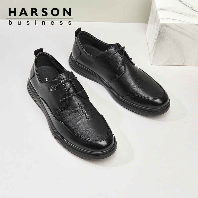 哈森休闲皮鞋商务皮鞋男