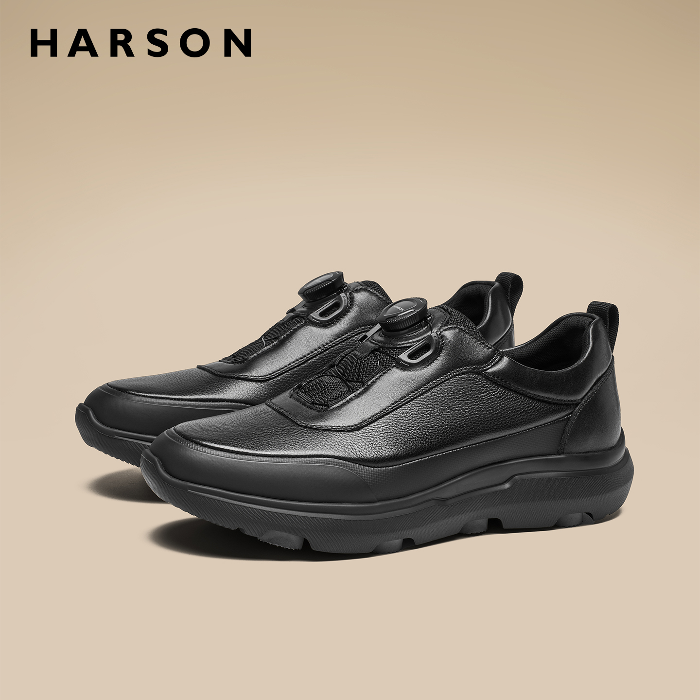 哈森男鞋秋季新款商务休闲皮鞋