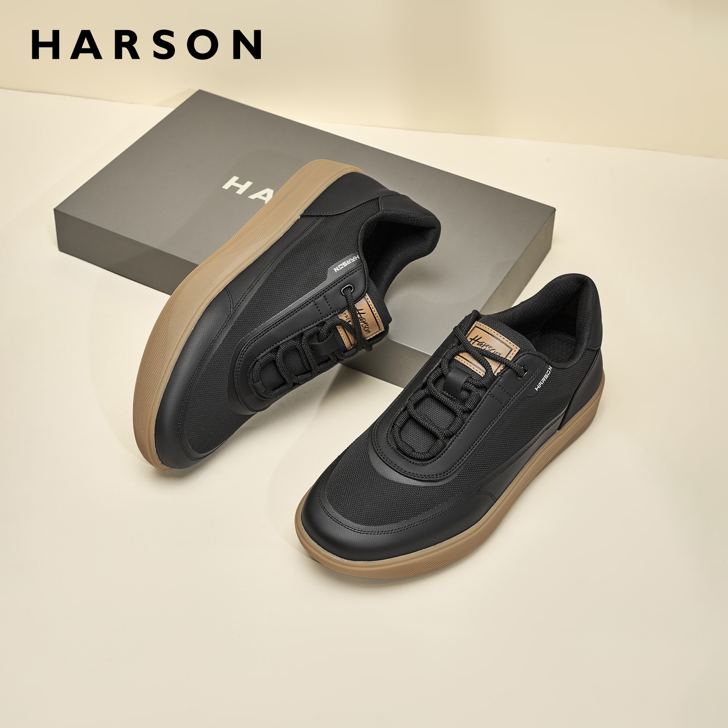 哈森秋季男鞋新款户外徒步鞋