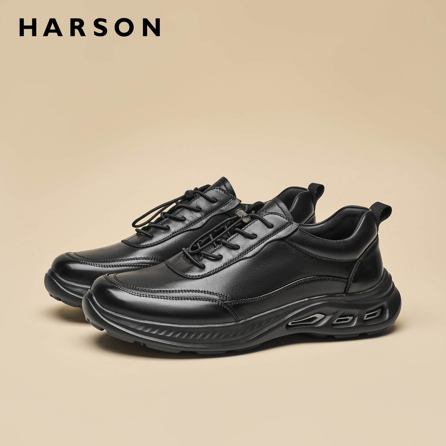 哈森鞋子男鞋秋季商务休闲皮鞋