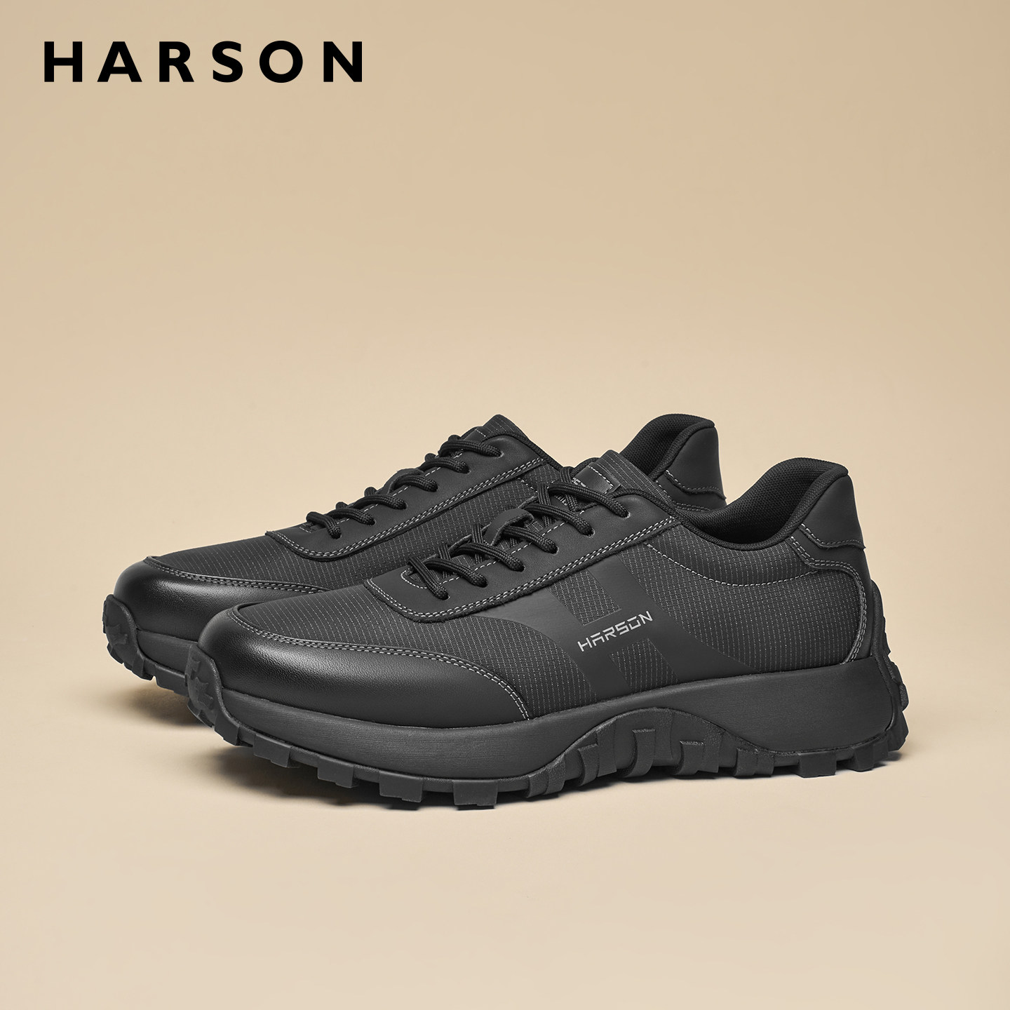 哈森宽脚鞋子男鞋2025新款运动商务休闲鞋男软底轻便黑色通勤鞋男,流行男鞋,时尚休闲鞋,淘宝优惠券,粉丝福利购,淘宝优惠卷