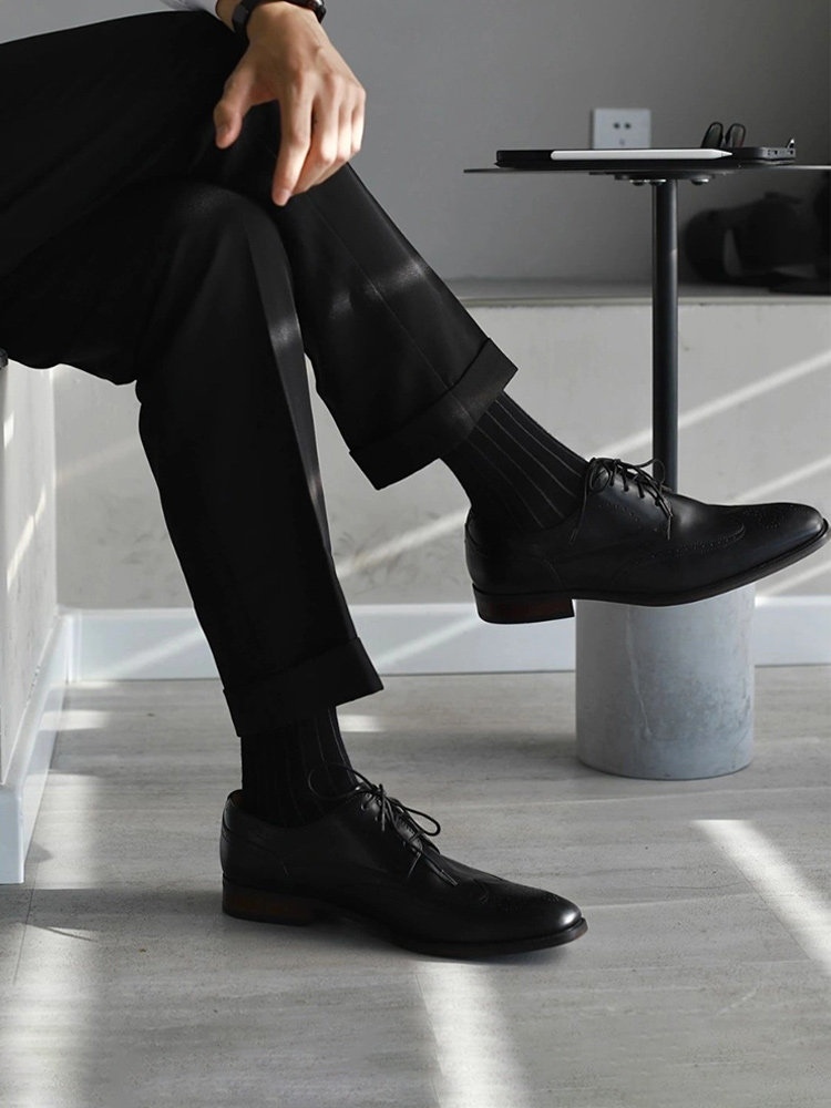 HASEN MENS SHOES AUTUMN AND WINTER NEW BUSINESS MENS LEATHER SHOES WEDDING GROOM INCREASE HEIGHT LEATHER CASUAL SHOES WORK LEATHER SHOES