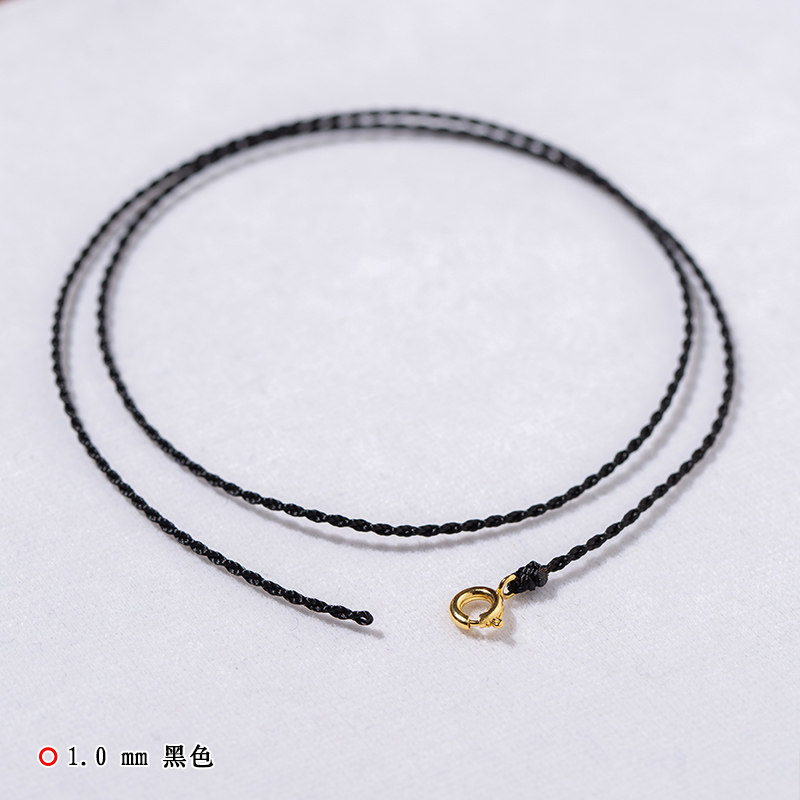 黄金翡翠玉石锁骨链女挂脖挂件配绳横穿特细金线吊坠挂绳项链绳子