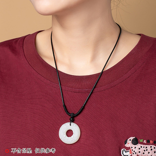 平安扣皮绳吊坠挂绳蜡绳子挂件绳耐磨翡翠玉坠绳项链绳diy编织绳