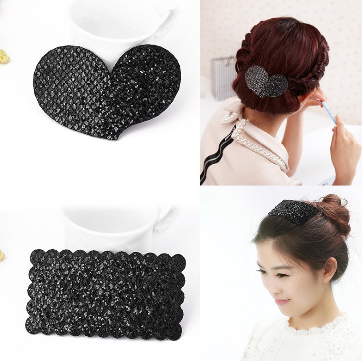 发帖碎发贴女成人韩国版头饰黑色简约发粘淑女后脑勺魔术贴魔法贴