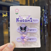 侧边发夹小女孩库洛米美乐蒂发饰刘海碎发卡子儿童可爱鸭嘴夹头饰