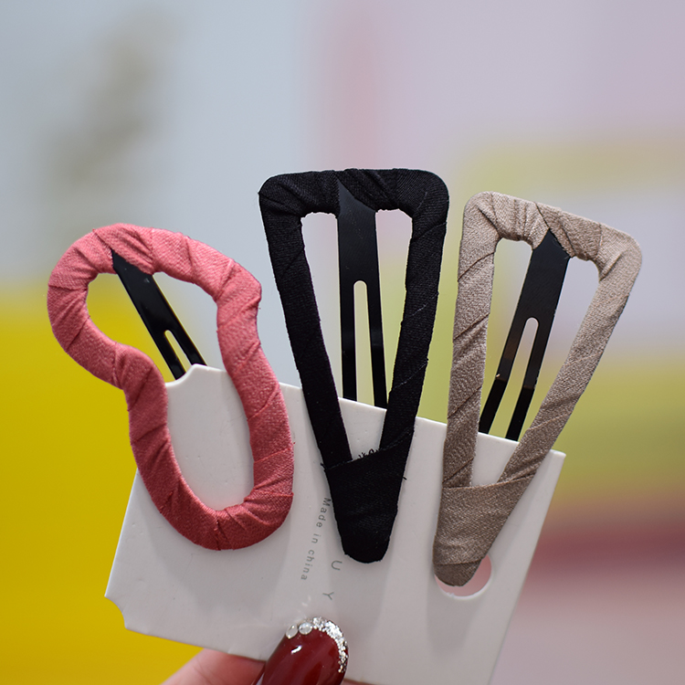 BB夹女韩版简约百搭边夹卡通可爱碎发夹子发卡彩色布艺刘海发夹