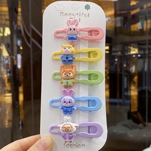 疯狂动物城朱迪尼克拉布布奇妙萌可侧边发夹女孩儿童可爱头发卡子