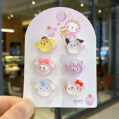 塑料戒指小女孩宝宝饰品库洛米美乐蒂可爱卡通指扣儿童指环