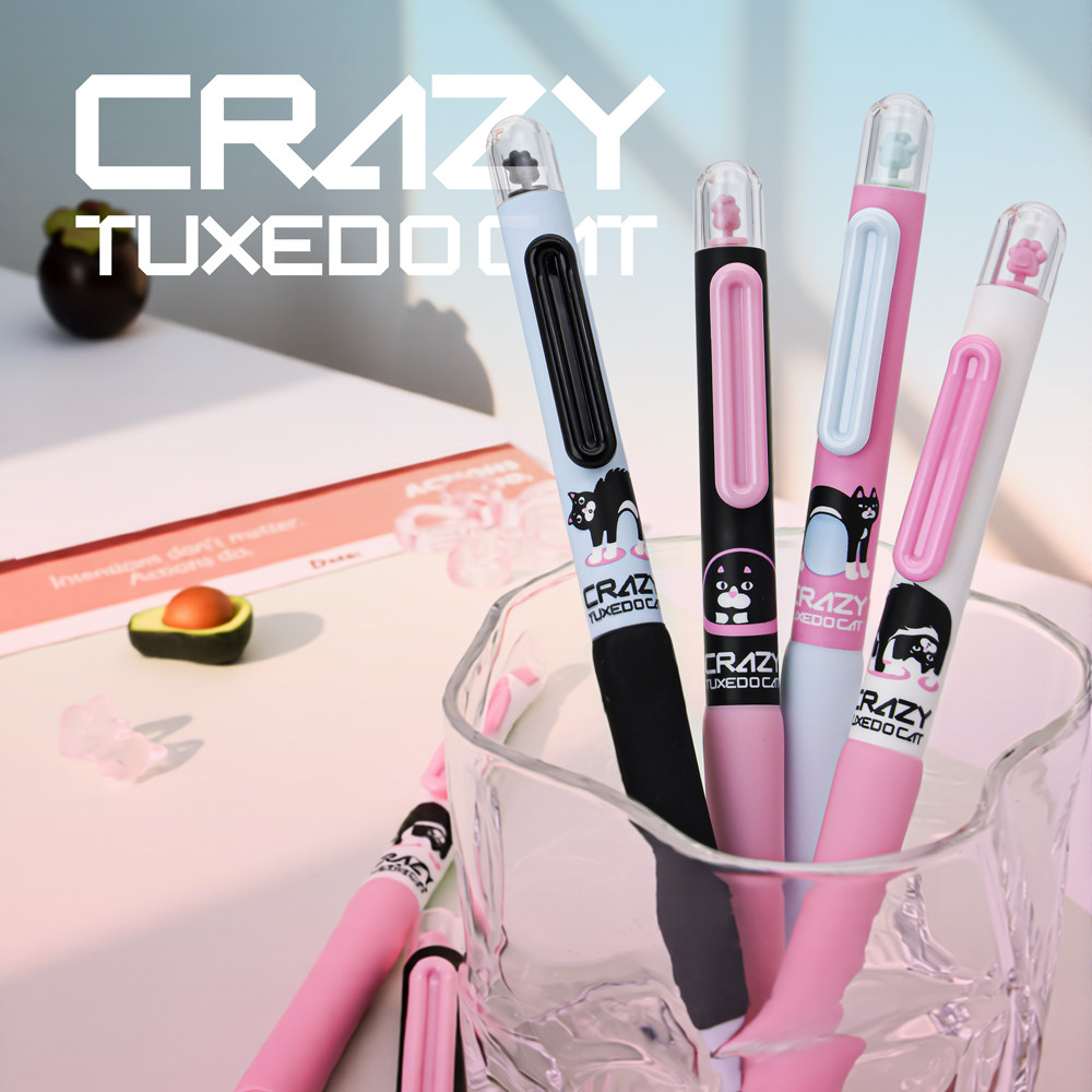 学生书写创意按动笔CS速干可爱