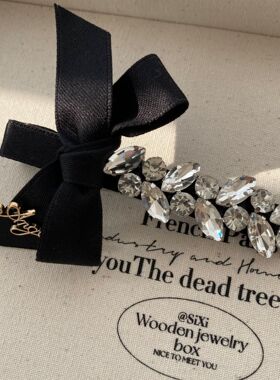 【蝴蝶结水钻】FQ3010字母刘海发夹（一对装） F