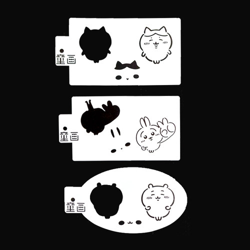 吉伊卡哇小八吉伊乌萨奇面部彩绘镂空模版拓印模版模板