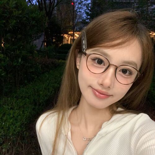 茶色小框超轻防蓝光近视镜框女