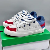 学生三色拼接BAKE滑板鞋 红白蓝面包鞋 男女情侣休闲百搭耐磨韩版 潮