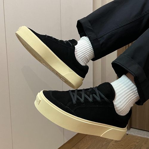 EQIZ板鞋男女情侣FOG联名复古休闲耐磨潮流简约翻毛皮滑板运动鞋