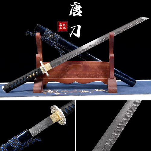 龙泉唐横刀车载户外高锰钢绣春刀武器一体手工锻打冷兵器未开刃