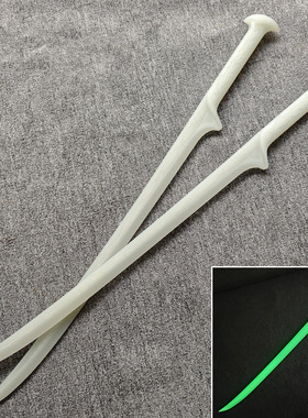 荧光仿真刀发光武士白色居合刀塑胶练习刀实战练习对打儿童玩具刀