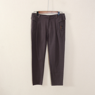 低腰百搭纯色口袋休闲裤 2024年新款 直筒裤 九分裤 子显瘦流行潮 女装