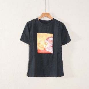 短袖 2025年夏款 韩版 女装 T恤上衣服宽松显瘦流行简约气质潮流 新品