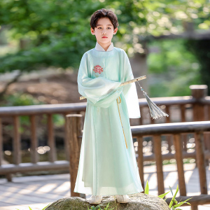 汉服男童国学服装春秋儿童中国风演出服2026新款公子唐装国学服夏