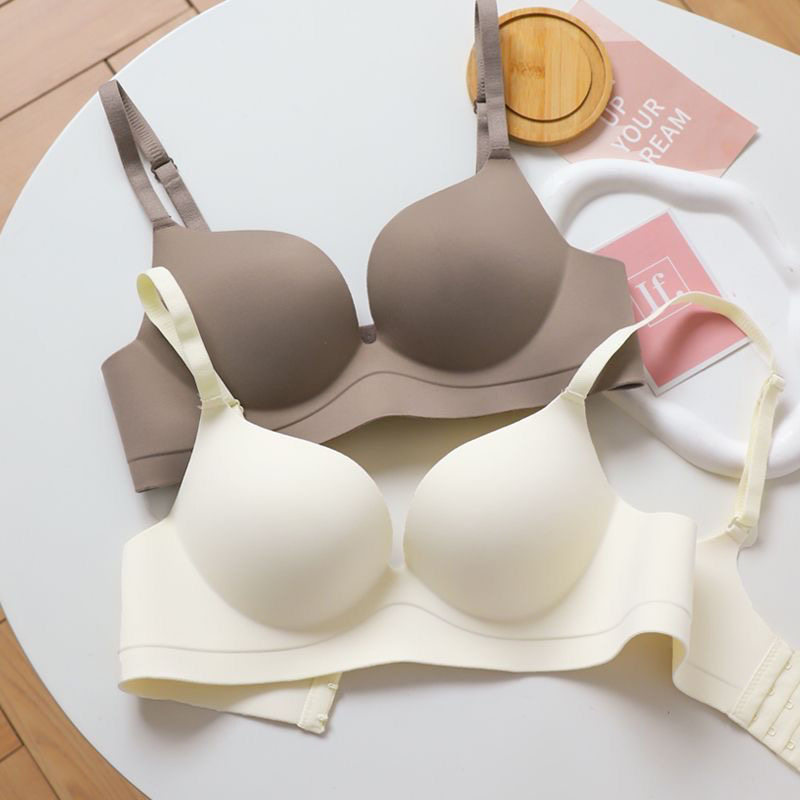 无痕内衣女小胸聚拢显大文胸无钢圈防下垂收副乳不跑杯加厚一片式