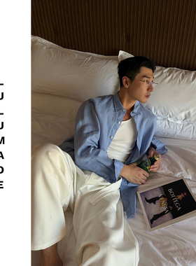 Lulumade | 26ss100%亚麻老钱休闲度假风宽松长袖衬衫 男女同款