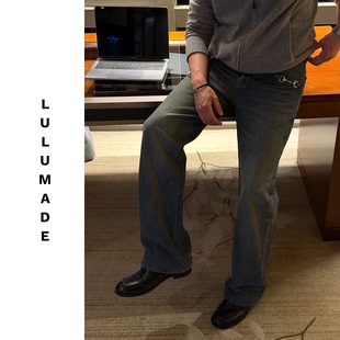 马衔扣直筒牛仔裤 13oz复古水洗蓝经典 男 guc10700版 Lulumade