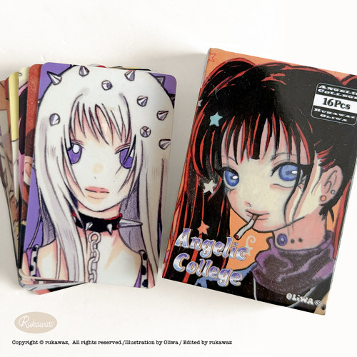 Rukawazx奥莉蛙Oliwa联名原创天使学园小卡/明信片装饰复古周边