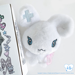 RUKAWAZx鸟鸟一联名原创设计可爱萌兔卷毛绒15cm包包日常挂件